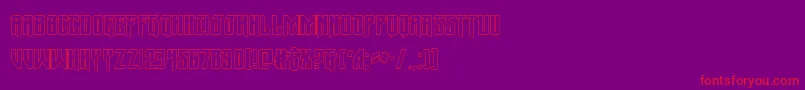 Wintersolsticeout Font – Red Fonts on Purple Background