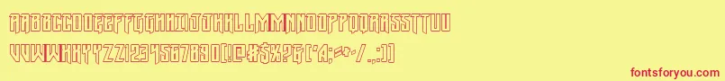 Wintersolsticeout Font – Red Fonts on Yellow Background