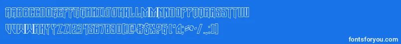 Wintersolsticeout Font – White Fonts on Blue Background