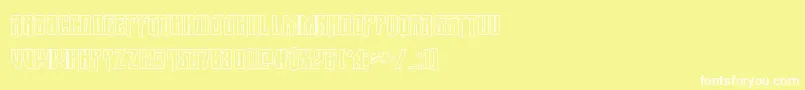Wintersolsticeout Font – White Fonts on Yellow Background