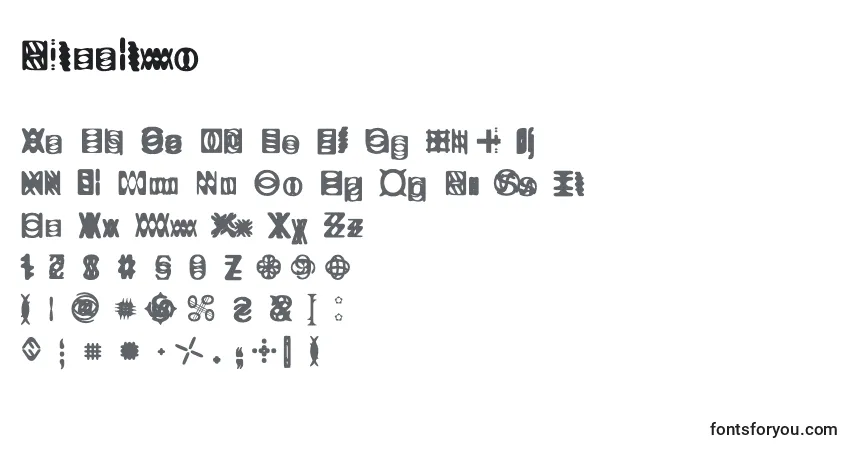 Schriftart Ritualtwo – Alphabet, Zahlen, spezielle Symbole