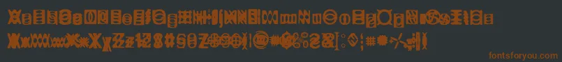 Ritualtwo-fontti – ruskeat fontit mustalla taustalla
