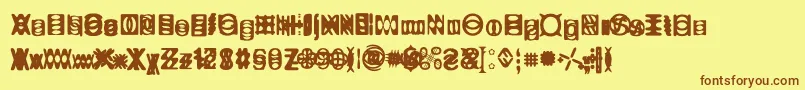 Ritualtwo Font – Brown Fonts on Yellow Background