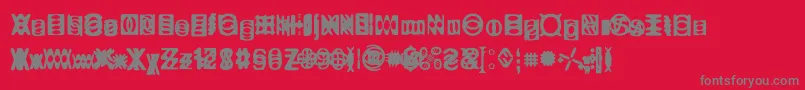 Ritualtwo Font – Gray Fonts on Red Background