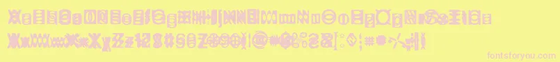 Ritualtwo Font – Pink Fonts on Yellow Background