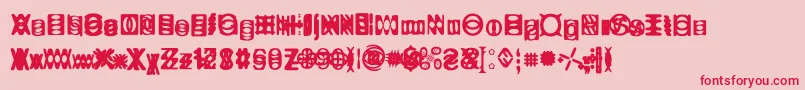 Ritualtwo Font – Red Fonts on Pink Background