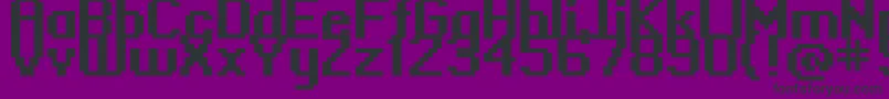 Standard0965-fontti – mustat fontit violetilla taustalla