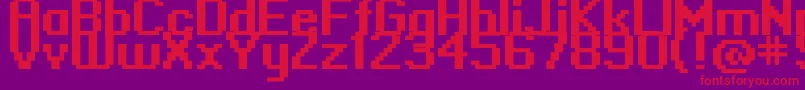 Standard0965 Font – Red Fonts on Purple Background