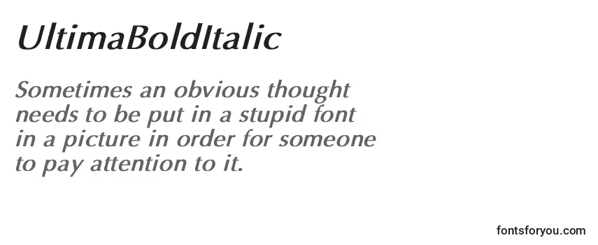 UltimaBoldItalic Font