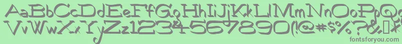 Robokoz Font – Gray Fonts on Green Background