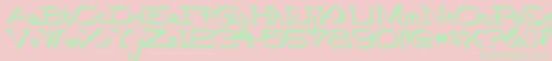 Robokoz Font – Green Fonts on Pink Background