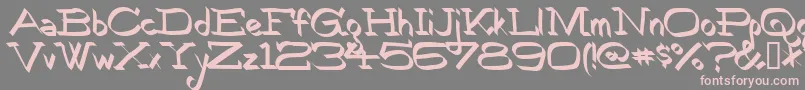 Robokoz Font – Pink Fonts on Gray Background