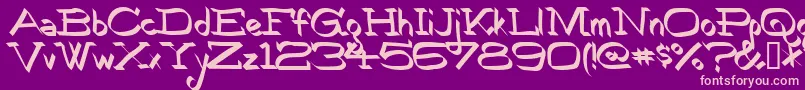 Robokoz Font – Pink Fonts on Purple Background