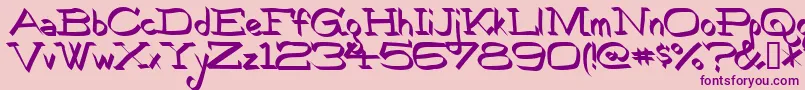 Robokoz Font – Purple Fonts on Pink Background