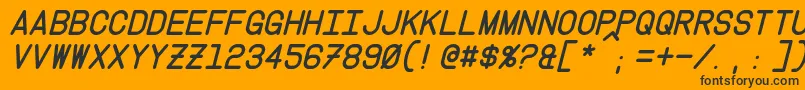 InstructionItalic Font – Black Fonts on Orange Background