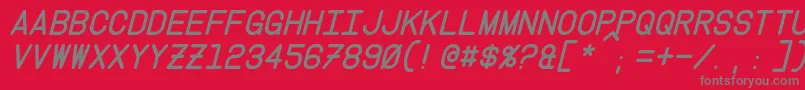 fuente InstructionItalic – Fuentes Grises Sobre Fondo Rojo