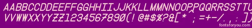 InstructionItalic Font – Pink Fonts on Purple Background