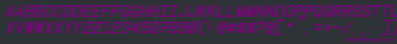 Шрифт InstructionItalic – фиолетовые шрифты на чёрном фоне