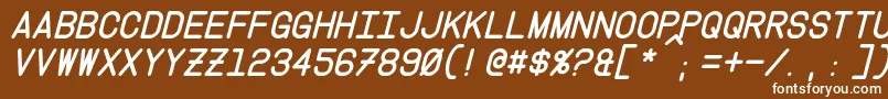 fuente InstructionItalic – Fuentes Blancas Sobre Fondo Marrón