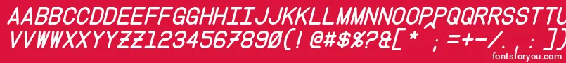InstructionItalic Font – White Fonts on Red Background