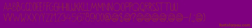 DkOkiku Font – Brown Fonts on Purple Background