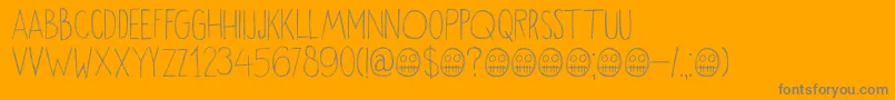 DkOkiku Font – Gray Fonts on Orange Background