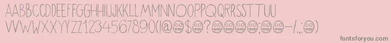 DkOkiku Font – Gray Fonts on Pink Background