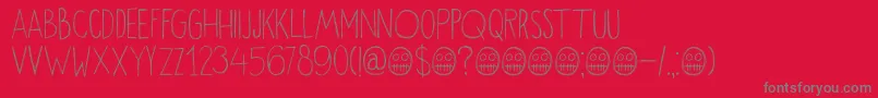DkOkiku Font – Gray Fonts on Red Background