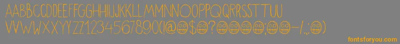 DkOkiku Font – Orange Fonts on Gray Background