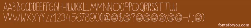 DkOkiku Font – Pink Fonts on Brown Background