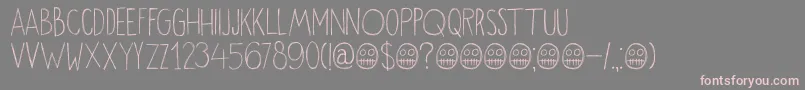 DkOkiku Font – Pink Fonts on Gray Background