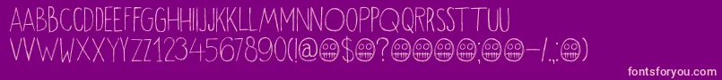 DkOkiku Font – Pink Fonts on Purple Background