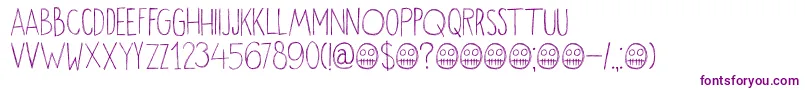 DkOkiku Font – Purple Fonts on White Background