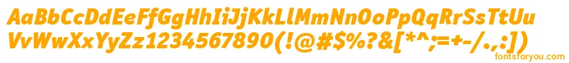 Шрифт OfficinaSanItcBlackItalic – оранжевые шрифты