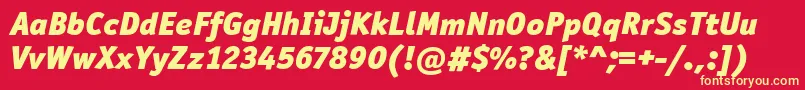 fuente OfficinaSanItcBlackItalic – Fuentes Amarillas Sobre Fondo Rojo