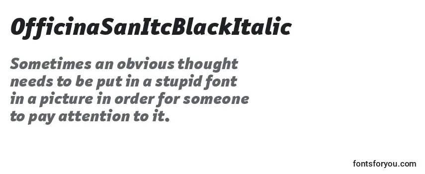 OfficinaSanItcBlackItalic Font