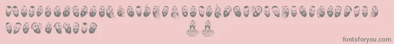 WoodcutterSelfportraits Font – Gray Fonts on Pink Background