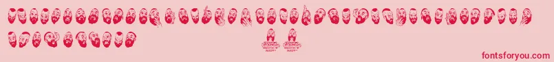 WoodcutterSelfportraits Font – Red Fonts on Pink Background