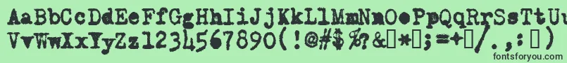 More about OldTypewriterMessy Font OldTypewriterMessy Font – Black Fonts on Green Background