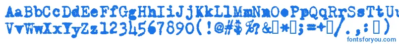 OldTypewriterMessy-Schriftart – Blaue Schriften
