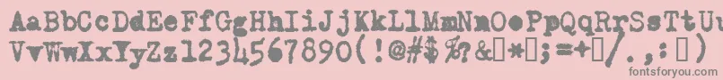fuente OldTypewriterMessy – Fuentes Grises Sobre Fondo Rosa