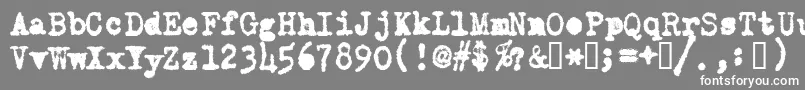 OldTypewriterMessy Font – White Fonts on Gray Background
