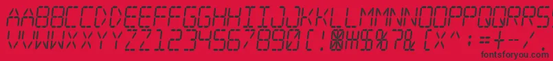 Digital Dream Skew Narrow Font – Black Fonts on Red Background