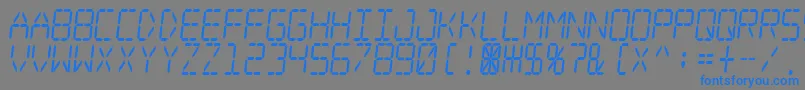 Police Digital Dream Skew Narrow – polices bleues sur fond gris