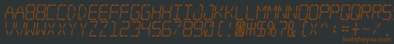 Digital Dream Skew Narrow Font – Brown Fonts on Black Background