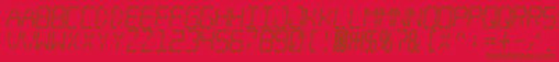 Digital Dream Skew Narrow Font – Brown Fonts on Red Background