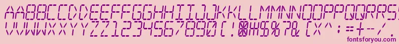 Digital Dream Skew Narrow Font – Purple Fonts on Pink Background