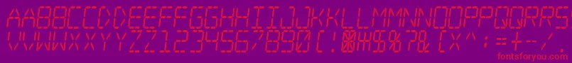 Digital Dream Skew Narrow Font – Red Fonts on Purple Background