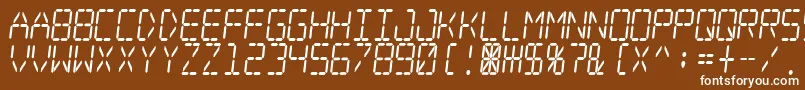 Digital Dream Skew Narrow Font – White Fonts on Brown Background