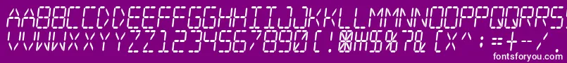 Digital Dream Skew Narrow Font – White Fonts on Purple Background